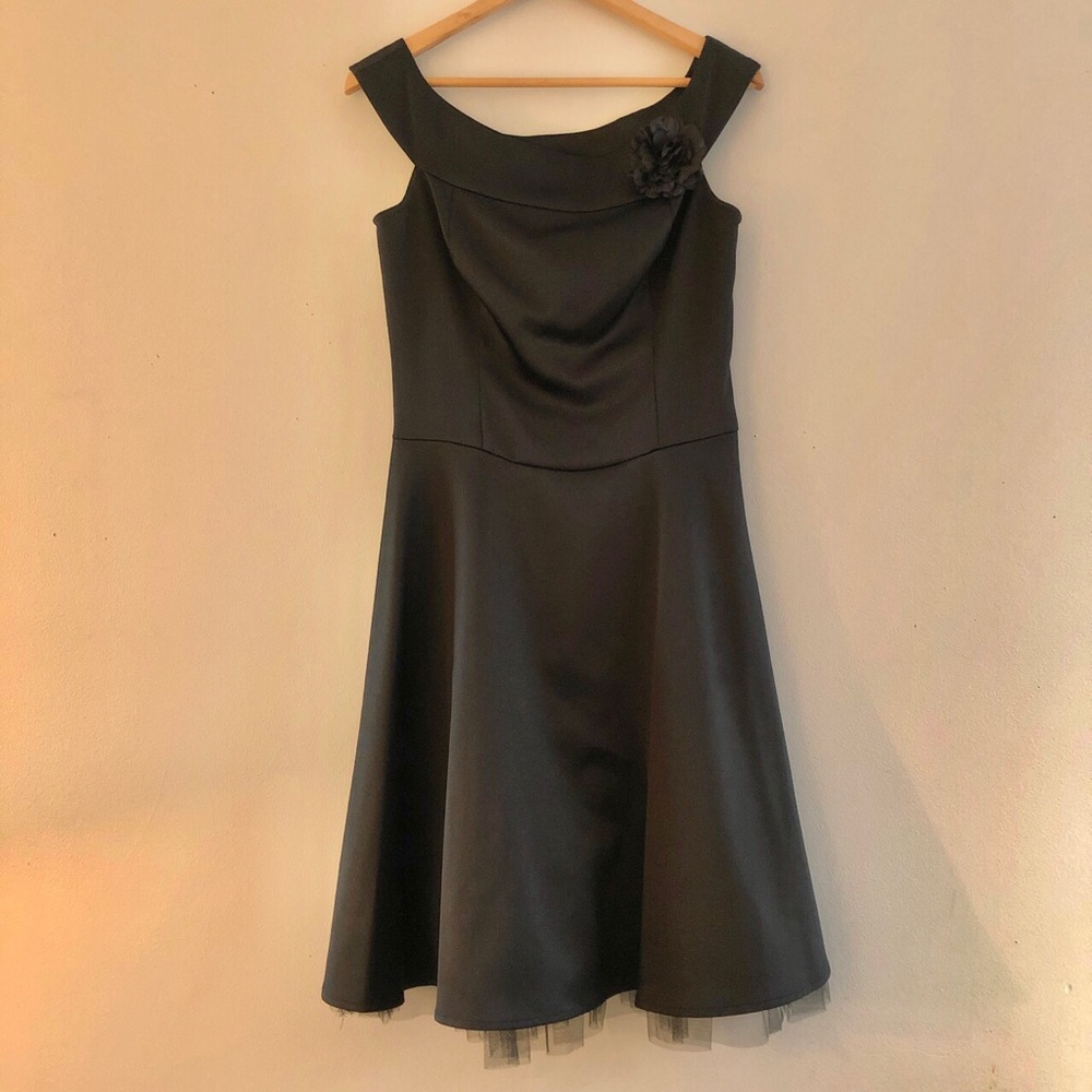 Satiny Black Dress
